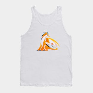 Majestic Yellow Dragon with Enormous Wings Tank Top